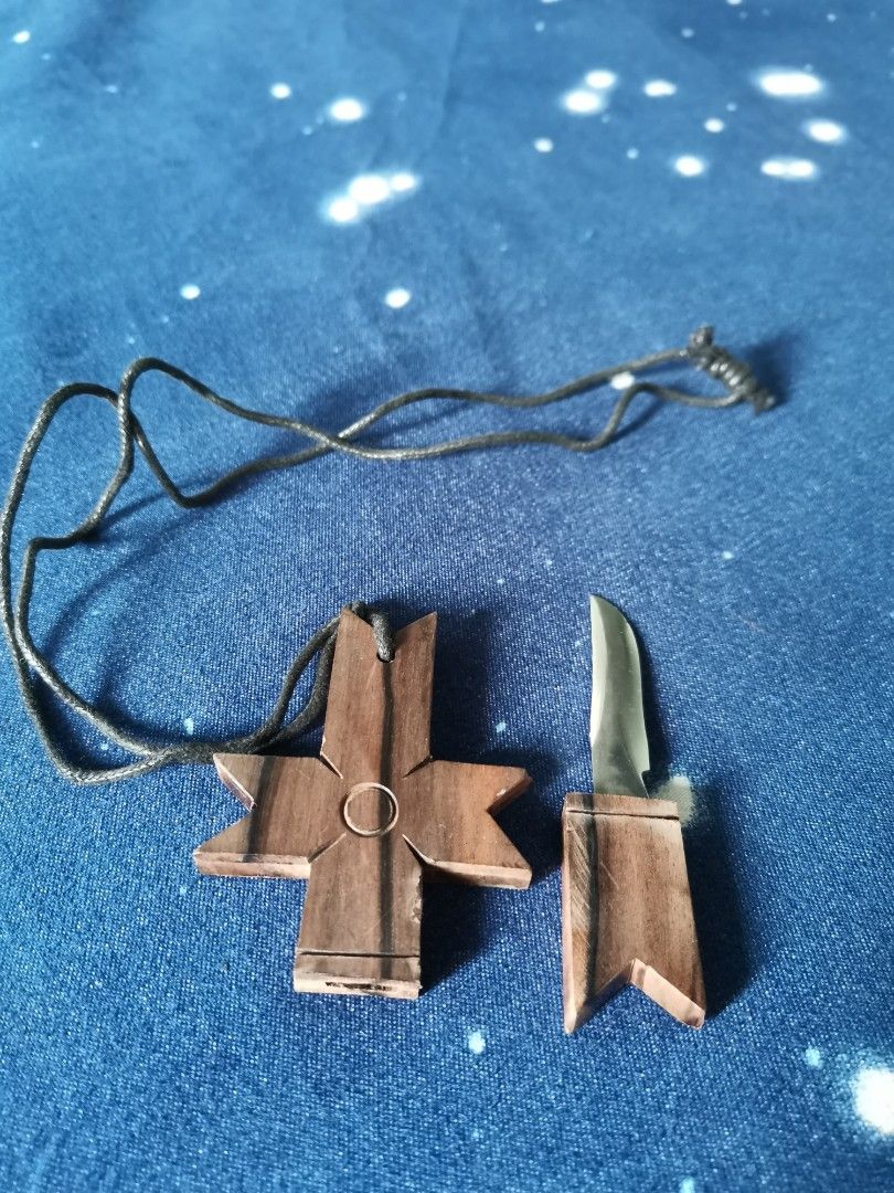 Kamaging cross necklace knife for protection on Carousell