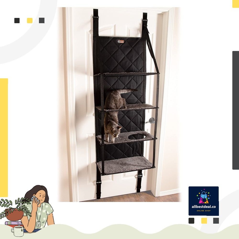 K H PET PRODUCTS Hangin Cat Tree Door Mounted Cat Climber Cat