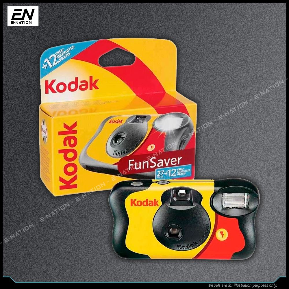 3 Kodak 35mm FunSaver Flash (800 ASA) One Time Use Disposable Camera