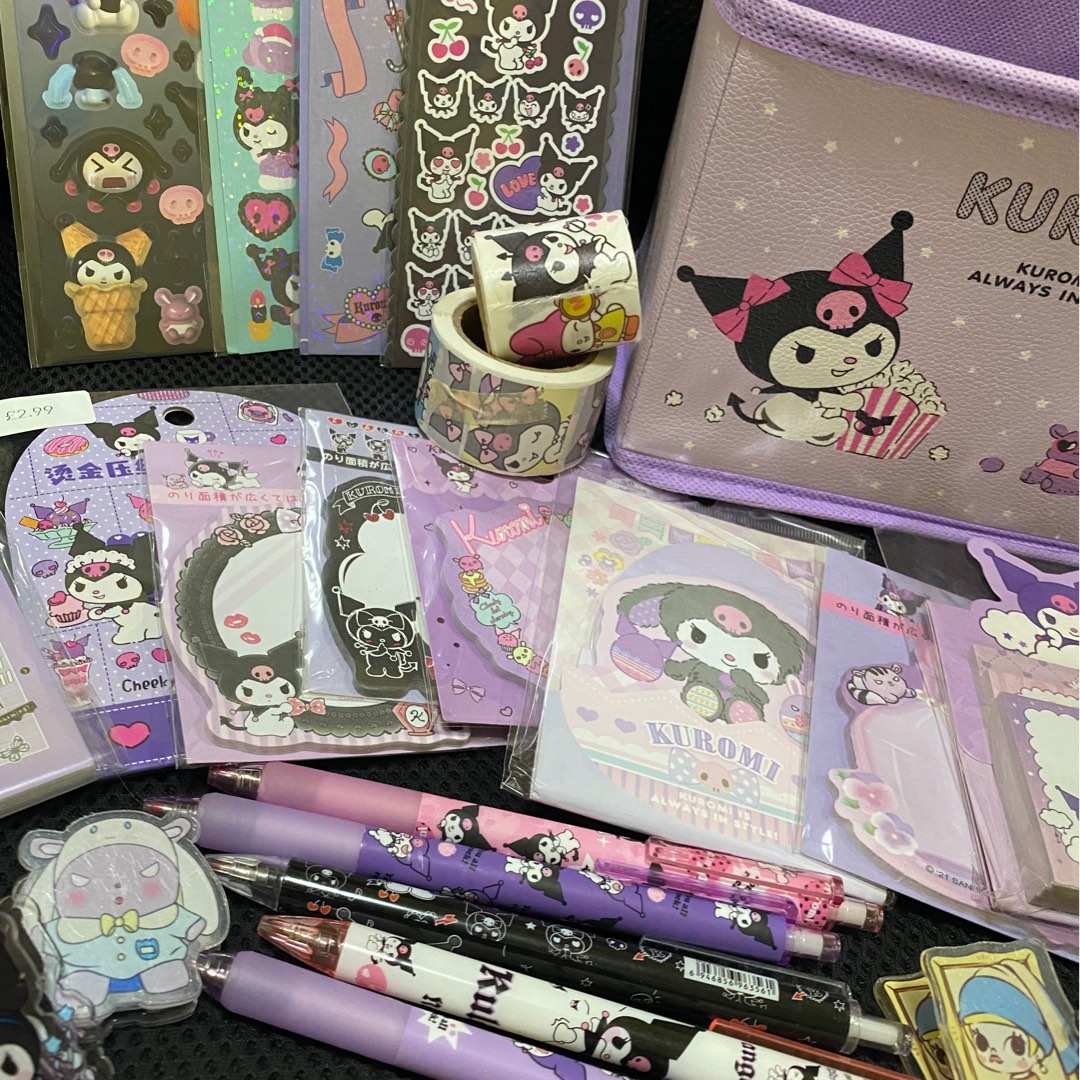 Kuromi Sanrio Stationery items, Hobbies & Toys, Stationary & Craft