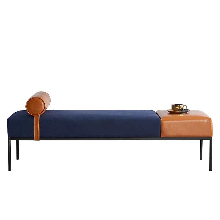 LORIC Modern Leather Ottoman / Daybed, Furniture & Home Living, Furniture, Other Home Furniture