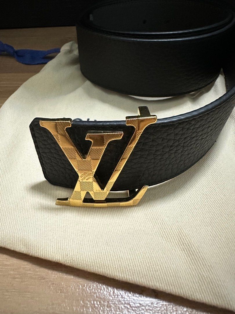 Louis Vuitton LV Initiales 40mm Reversible Belt Brown + Calf Leather. Size 80 cm