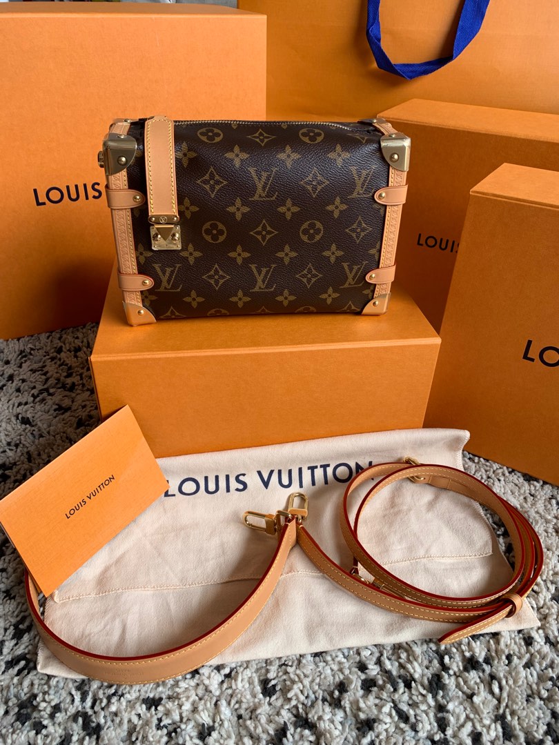 Louis Vuitton Side Trunk Bag 😍 in Tan Leather! 💯 IT Bag 2023
