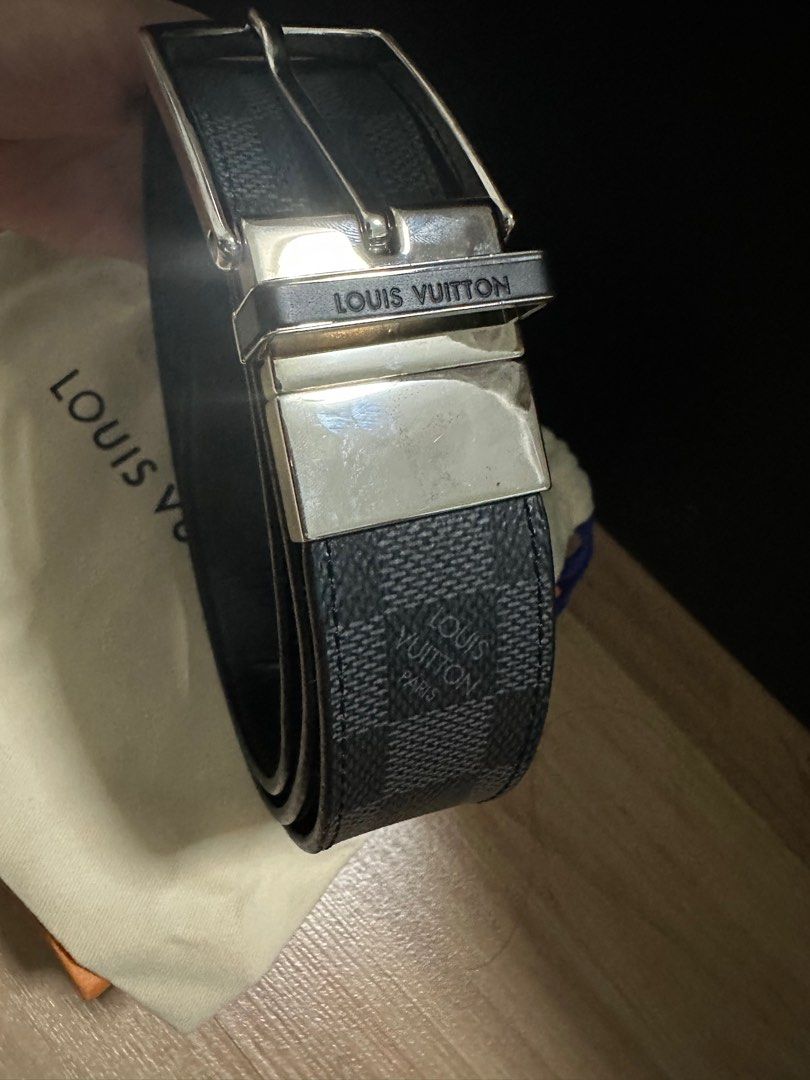 Louis Vuitton Slender 35mm reversible. Graphite. Authentic M9074Q