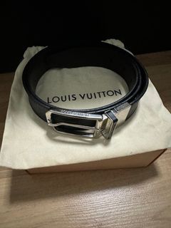 Louis Vuitton Monogram Calfskin 35mm LV Circle Reversible Belt 80 32 Black