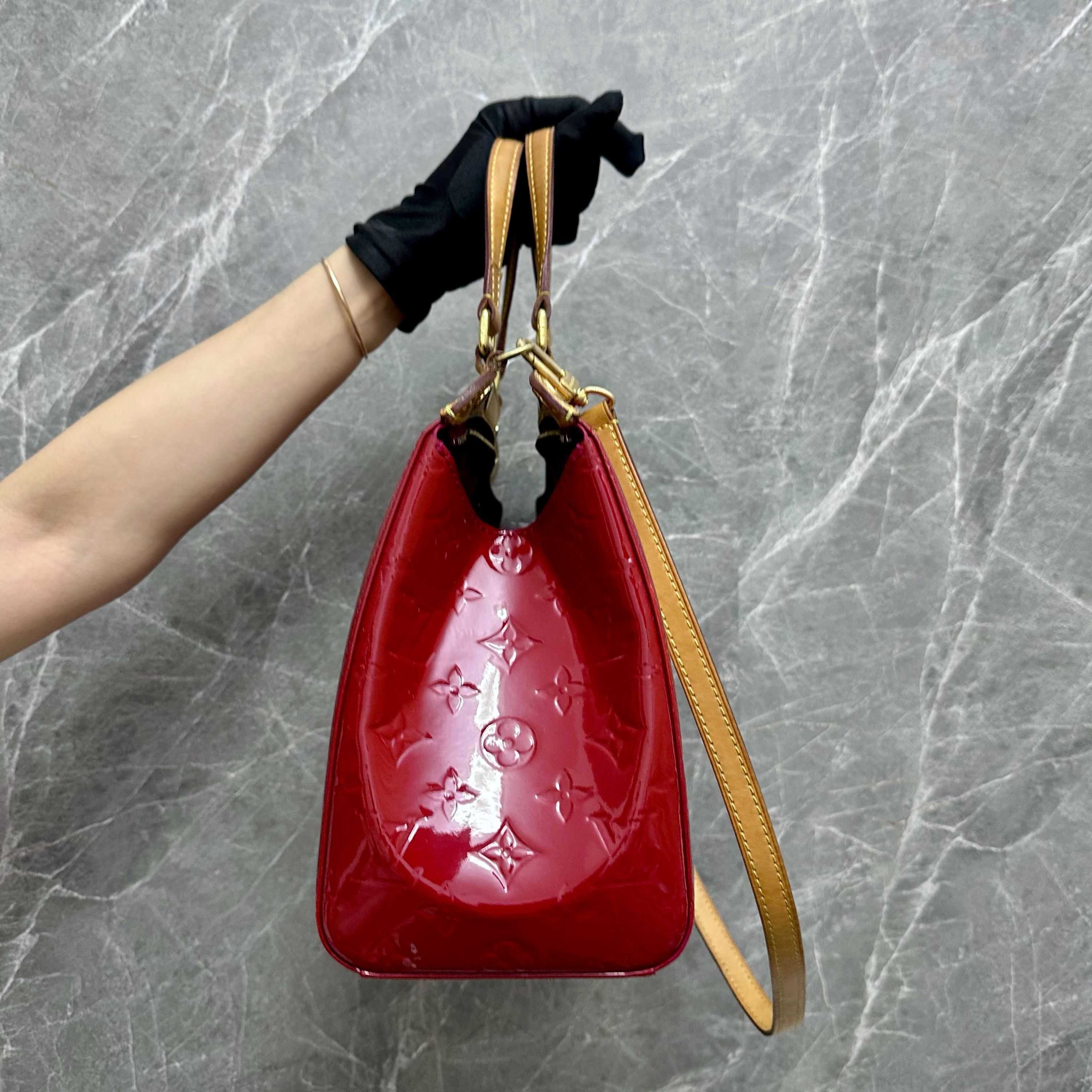 LV Brea PM Vernis Red Patent Leather, Luxury, Bags & Wallets on Carousell