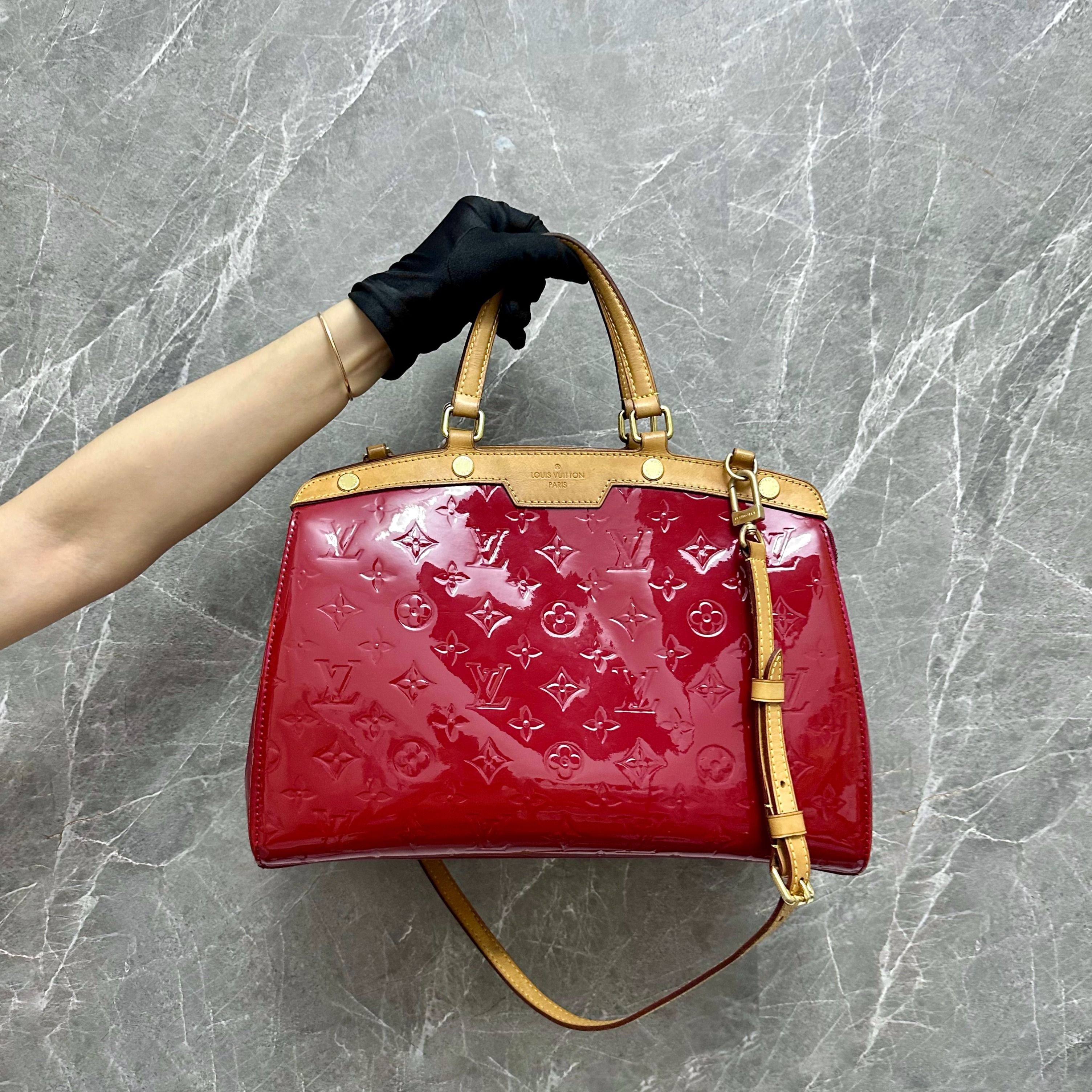 Louis vuitton red patent leather bag clearance