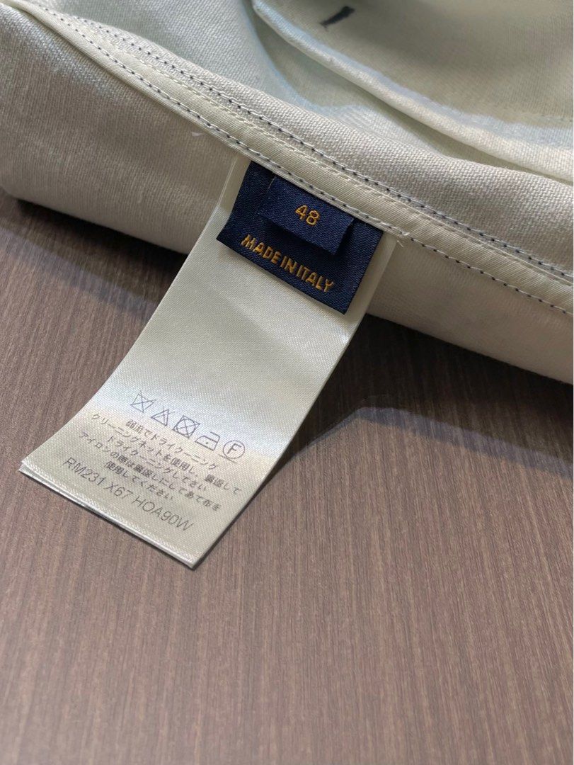 Louis Vuitton Monogram Shibori Printed Denim Jacket Metal Grey. Size 58