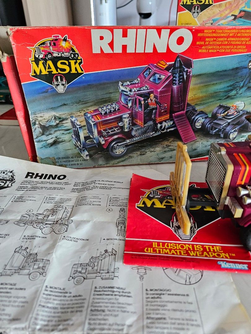 1985 MASK M.A.S.K. Rhino Truck Kenner Vintage semi 2 men 1 head piece Incomplete