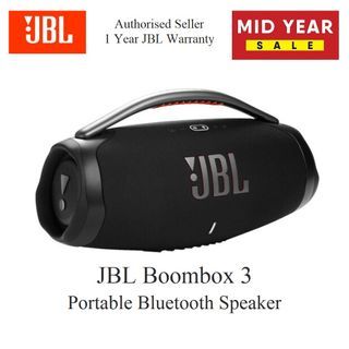 Mid Year Sale 2023 - JBL Boombox 3 Waterproof Wireless Bluetooth Portable Speaker