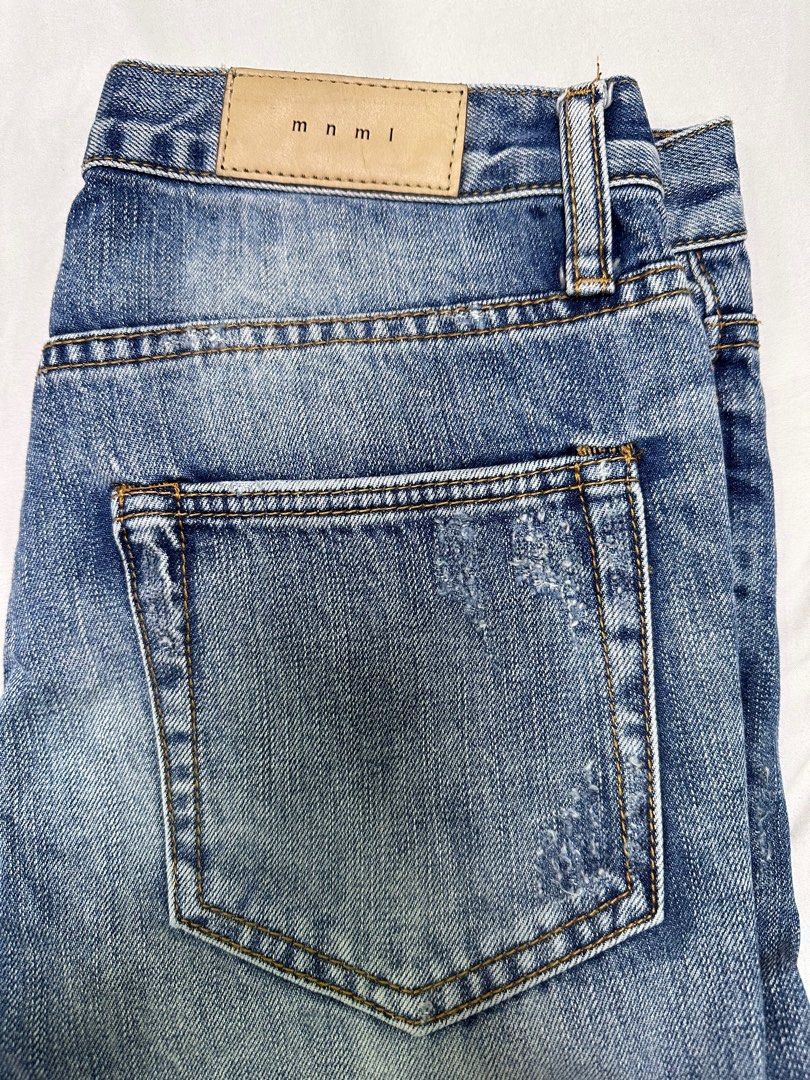 MNML | Distressed Ankle-Zip Jeans W29 (Category: Jeans) located in Lapu Lapu. Submitted by nervecloset (Listing ID 1233693687, Image 3). Description: MNML | Distressed Ankle-Zip Jeans W29 on tag..Fits 30-31 Actual measurements shown in photos Excellent condition 1850 + sf.