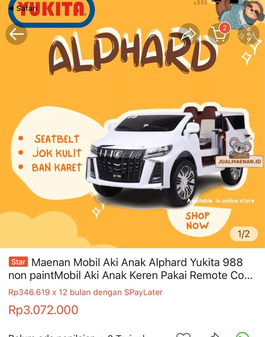 MOBIL AKI ALPHARD ANAK on Carousell