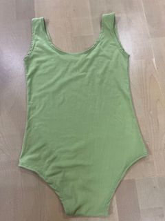 Moss Green Cotton Swimsuit top