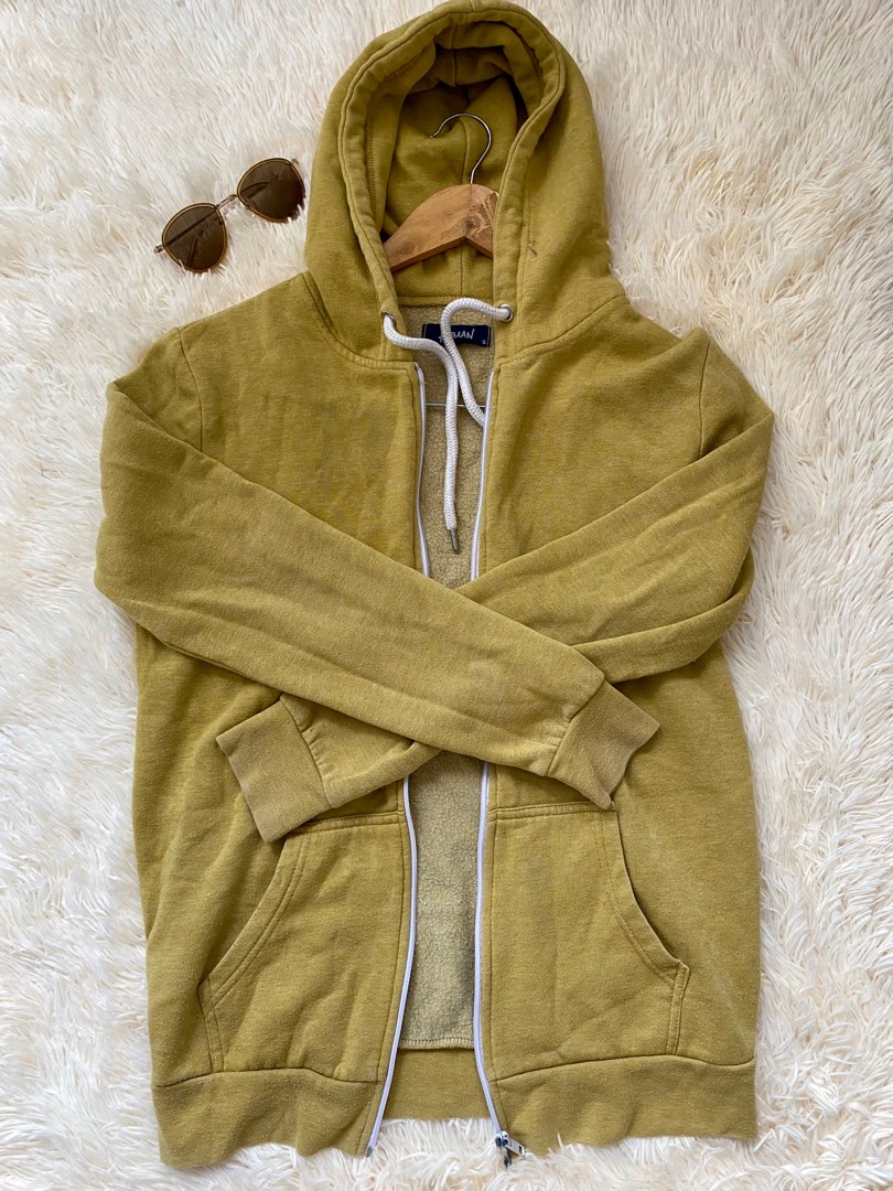 Mustard Hoodie Jacket on Carousell