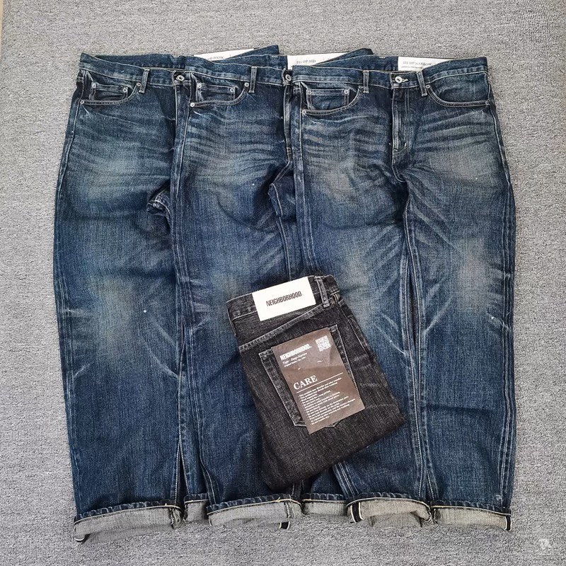 Neighborhood 23SS Wash Indigo 14oz Denim Jeans Basic Size L, 男裝