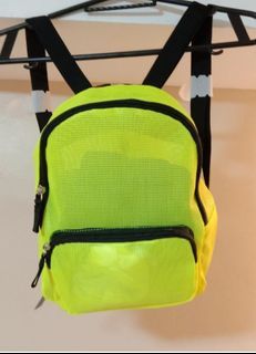 Neon green bagpack