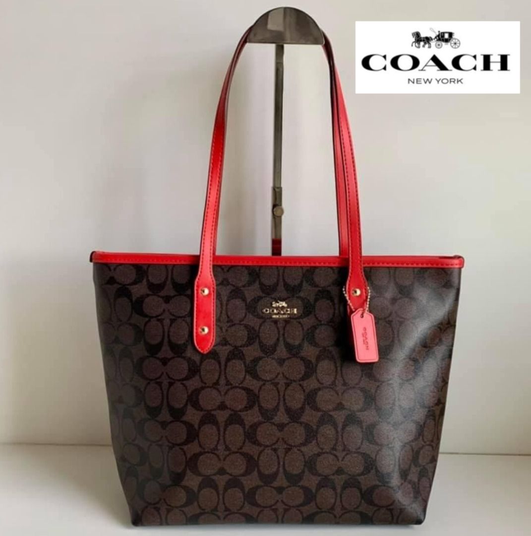 Red signature hotsell coach purse