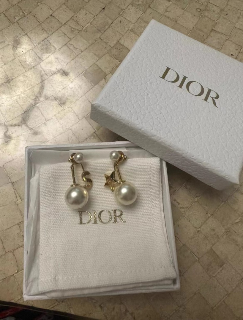 New DIOR Women s MY ABCDIOR TRIBALES S Letter Earrings Women s