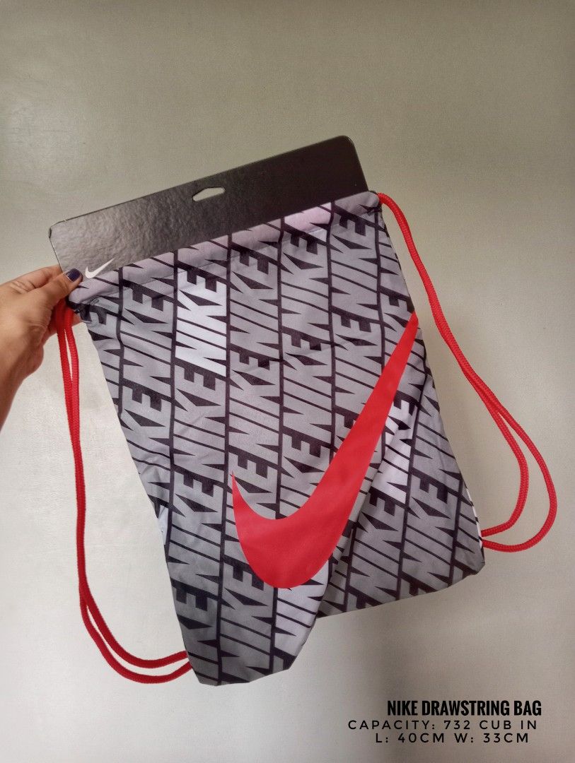 Nike Drawstring Bag Red and Black, Men's Fashion, Bags, Belt bags