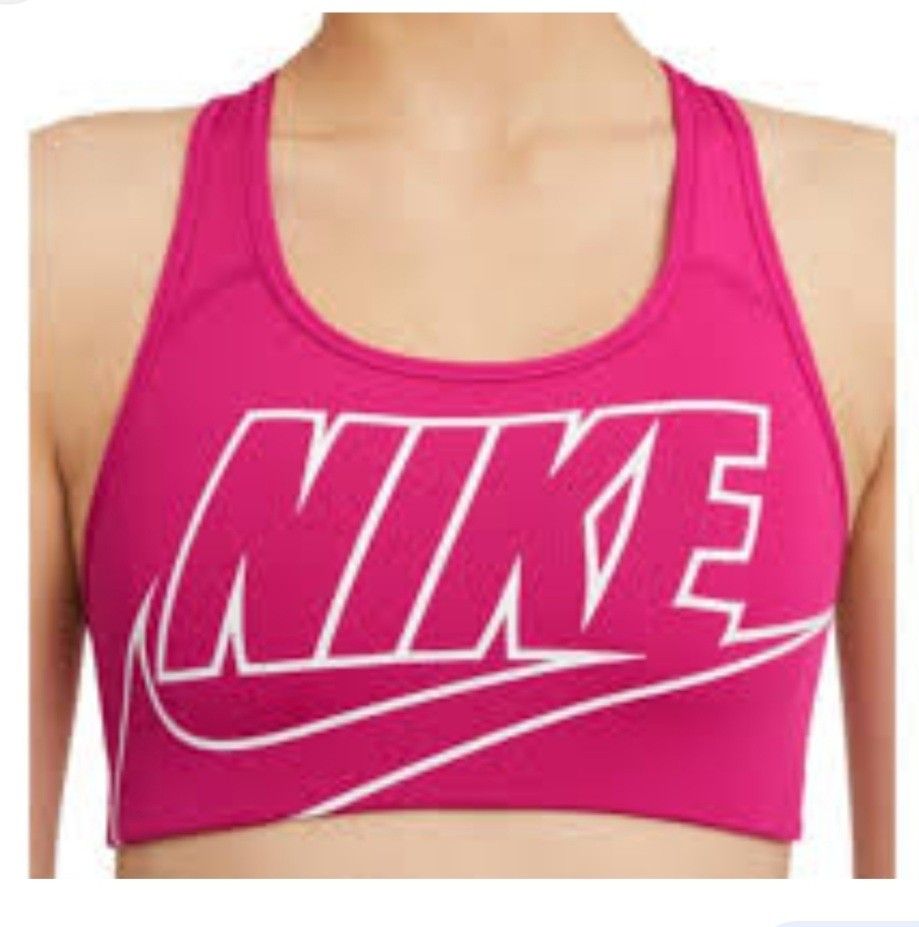 Nike Swoosh Sports Bra, Women's Fashion, Activewear on Carousell