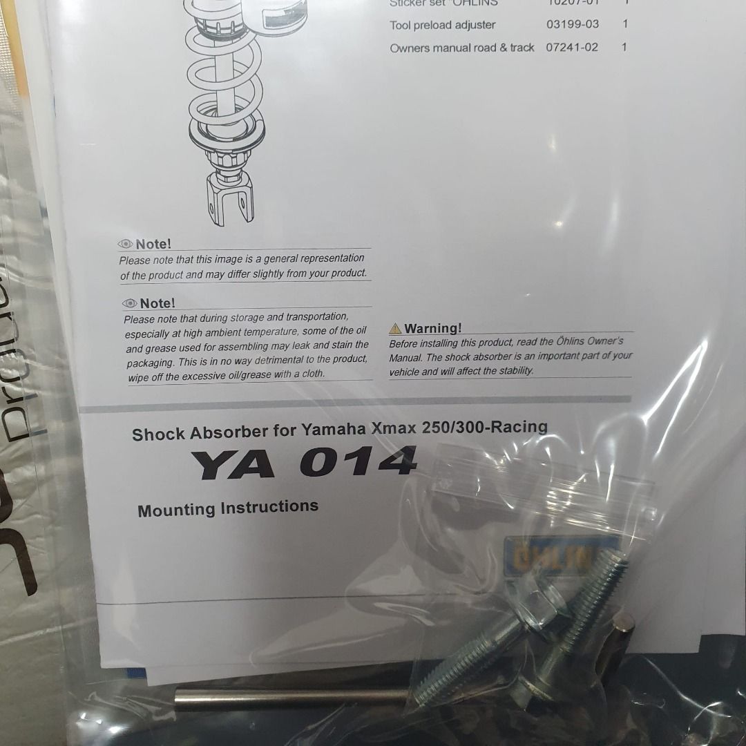 OHLINS XMAX YA014 RACING BRAND NEW LIMITED STOCK REAR SUSPENSION SHOCK