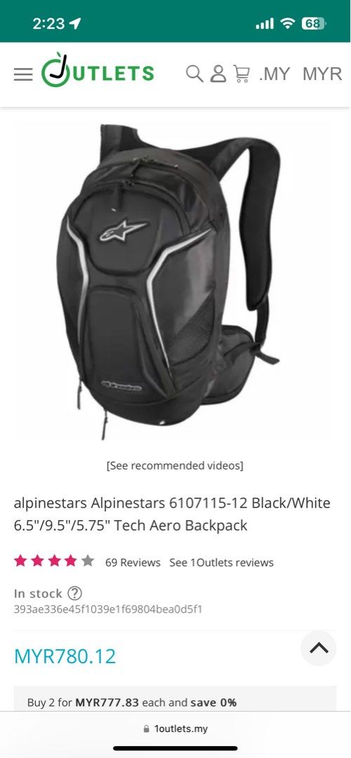 Alpinestars aero tech sales backpack