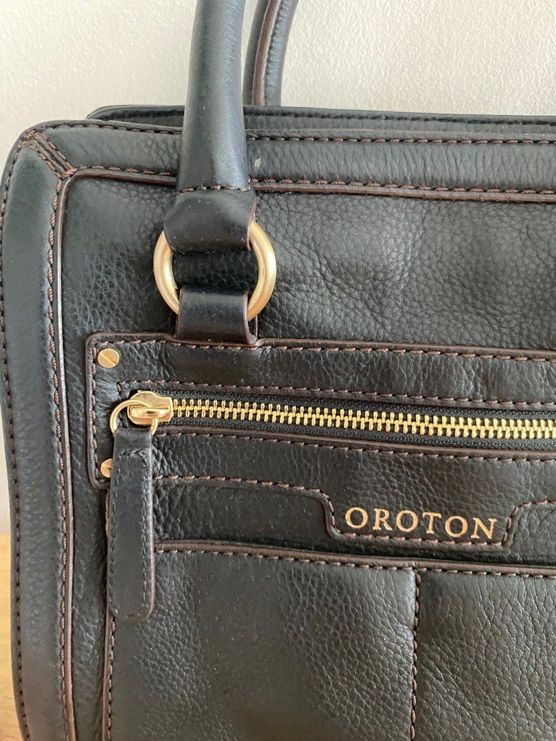 Oroton handbag with detachable chain, Luxury, Bags & Wallets on Carousell
