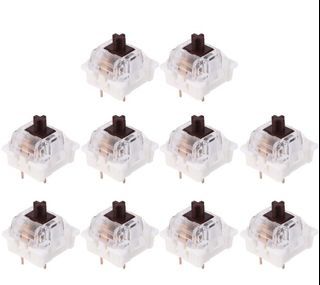 OUTEMU Dustproof Switch Mechanical Keyboard Switches brown axis 73pcs