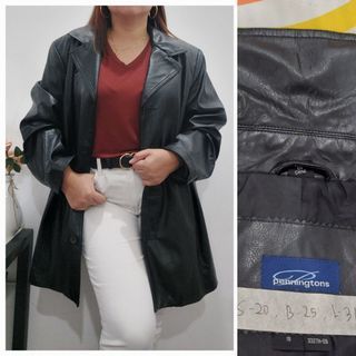 Penningtons Plus Size Oversize Leather Jacket blazer
