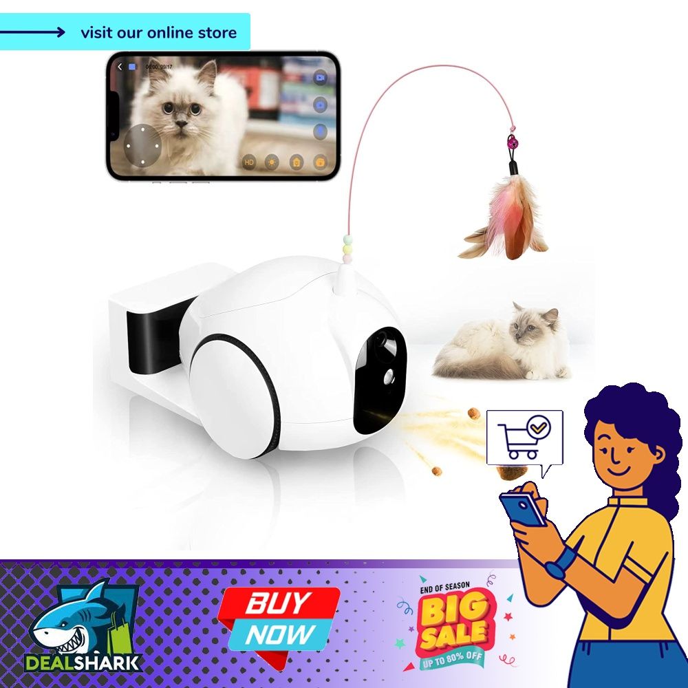 Pet Camera for Dog and Cat PUMPKII Self Charging Smart Pet Treat Dispenser Robot Automatic Cat Feeders Cat Laser Toy Moving Home Security Camera