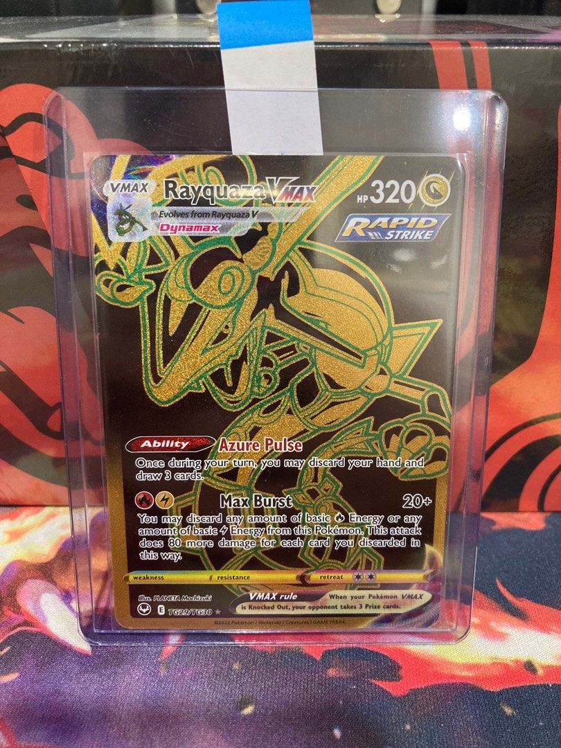 how many gold plated pokemon cards are there Rayquaza VMAX TG29/TG30