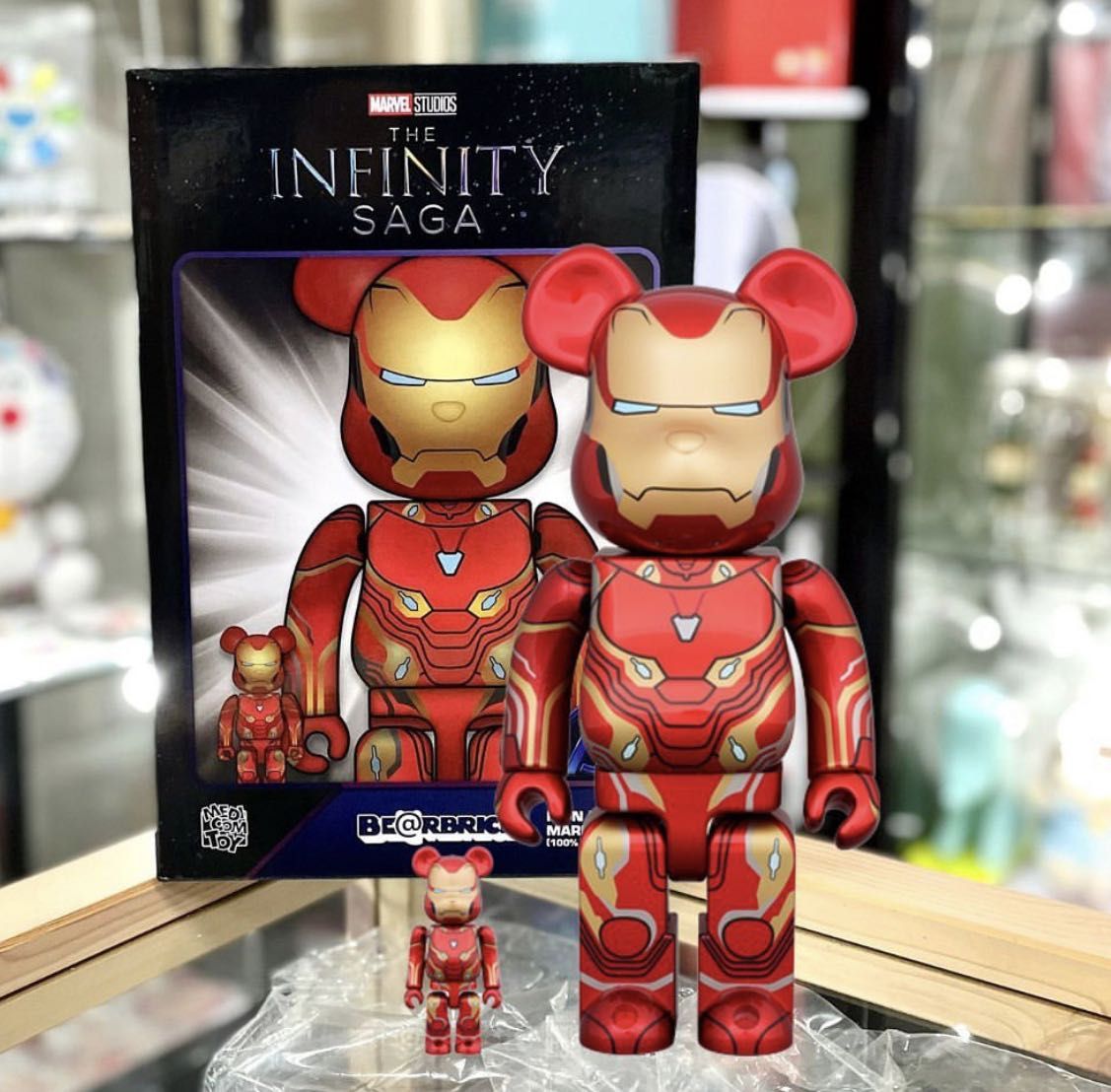 Ready Stock]Bearbrick x Marvel Iron Man Mark 50 100% + 400