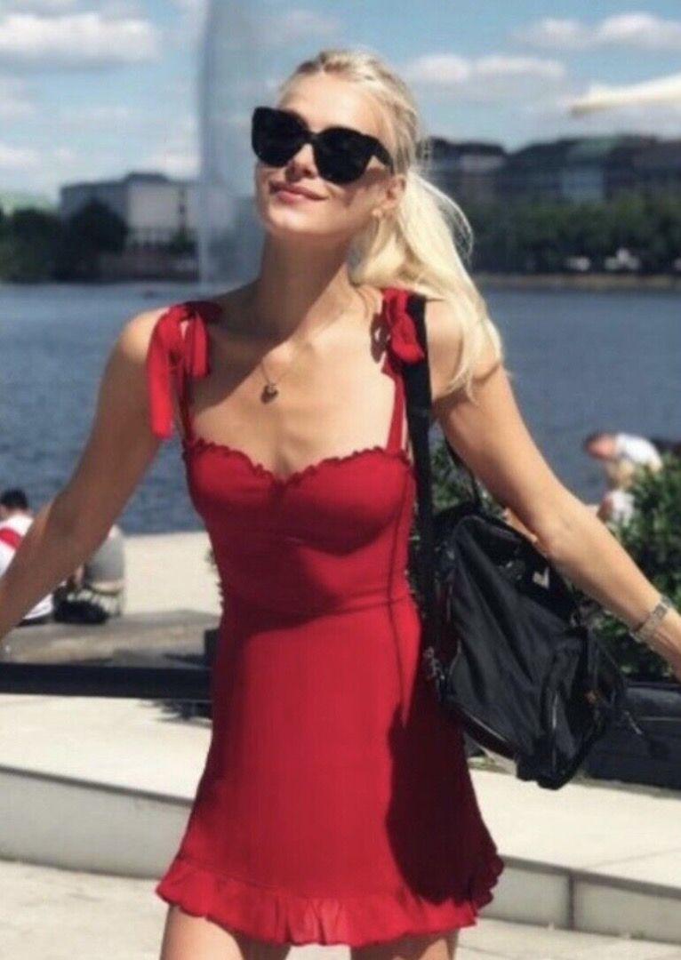 Reformation red mini dress discount