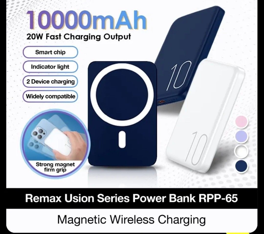 Remax wireless Magsafe 10K Powerbank, Mobile Phones & Gadgets, Mobile ...