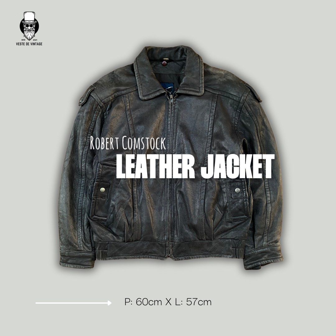 Robert comstock leather jacket hotsell