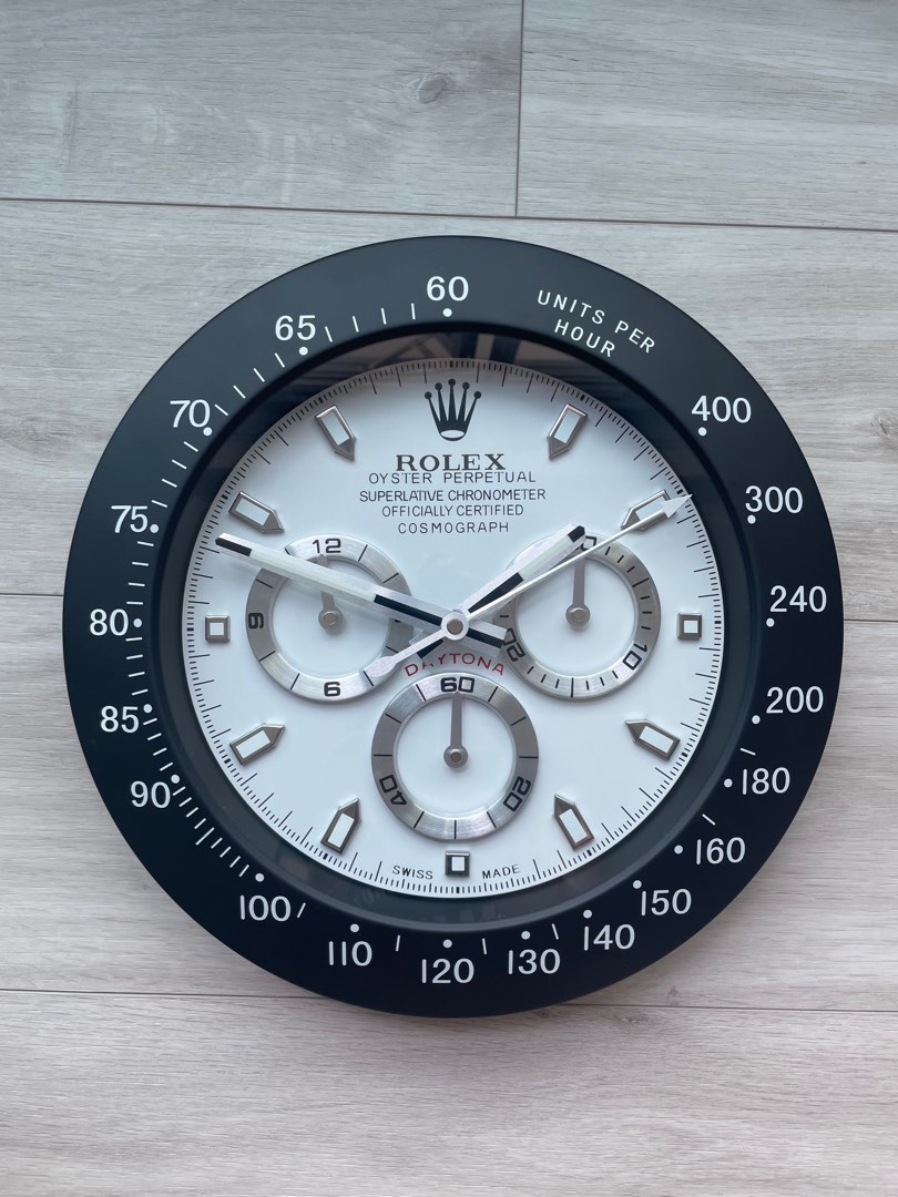 Rolex Daytona wall clock, Furniture & Home Living, Home Decor, Clocks