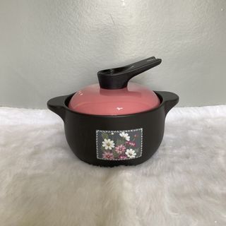 Royal Essex England Black Pink Ceramic Pot Cookware