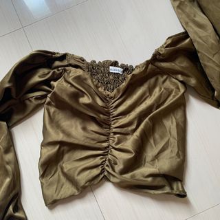 Satin sabrina top