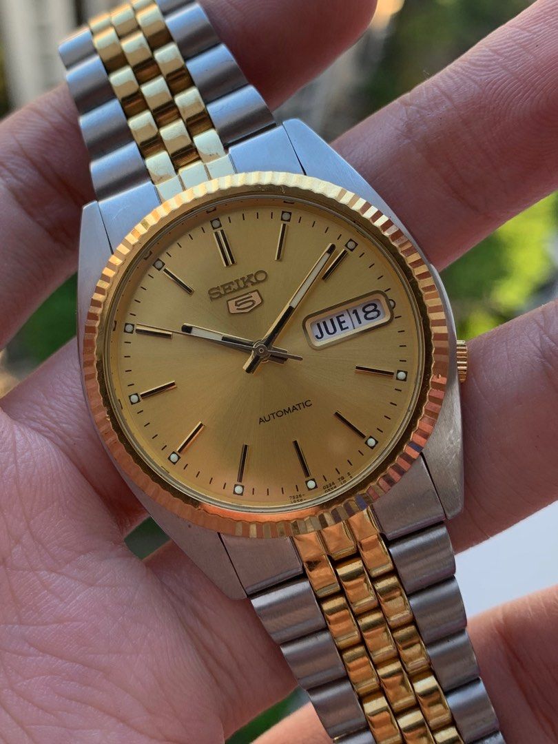 seiko day date two tone