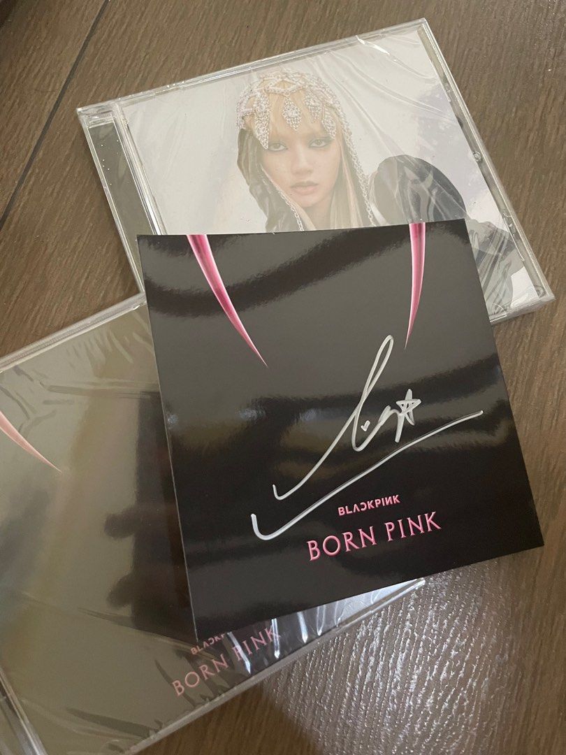 Signed Bornpink Lisa Card + CDs (Category: K-Wave Merchandise) located in Manila. Submitted by stefandraboutique (Listing ID 1233576247, Image 1). Description: SALE 💗 BLACKPINK Bornpink Signed Set: 2580 each (Jennie, Lisa, Rose, Jisoo) We can also sell a complete set of all members at a discounted price 🖤.