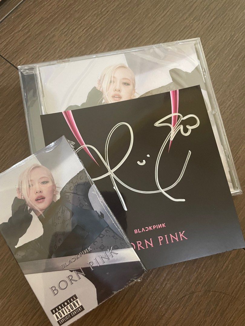 Signed Bornpink Rose Card + CD + Cassette (Category: K-Wave Merchandise) located in Manila. Submitted by stefandraboutique (Listing ID 1233575964, Image 1). Description: SALE 💗 BLACKPINK Bornpink Signed Set: 2580 each (Jennie, Lisa, Rose, Jisoo) We can also sell a complete set of all members at a discounted price 🖤.