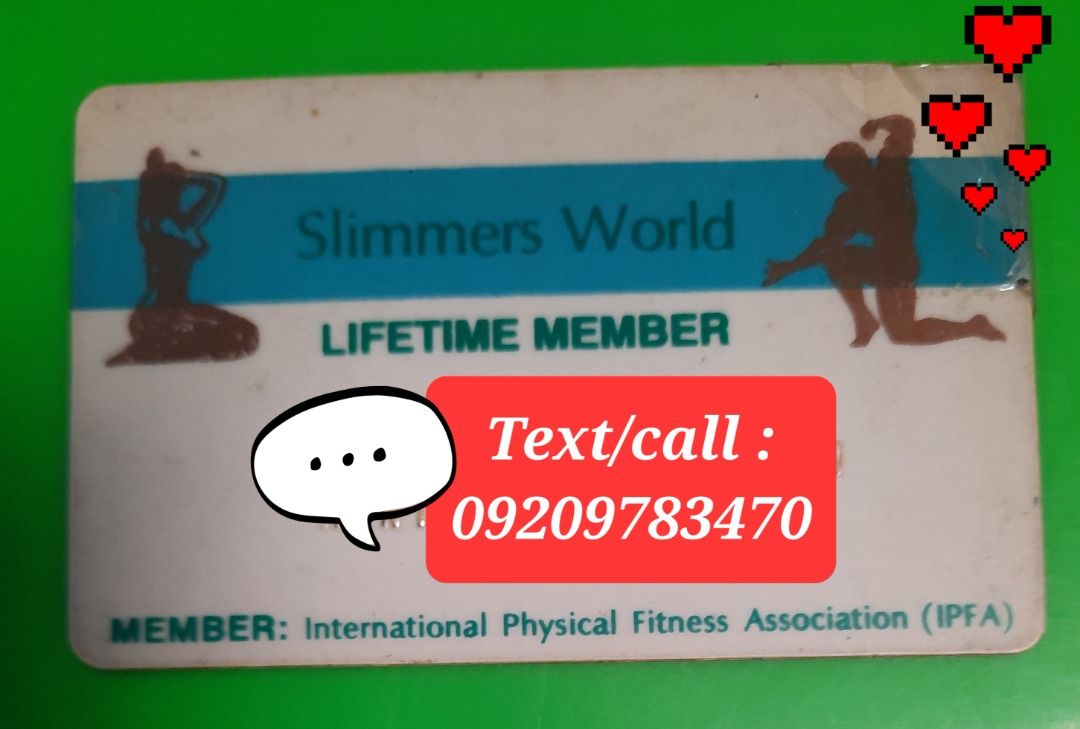 Slimmers world lifetime membership card on Carousell