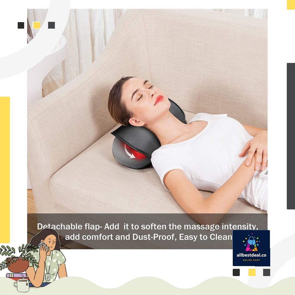 Snailax shiatsu massage pillow with deals heat