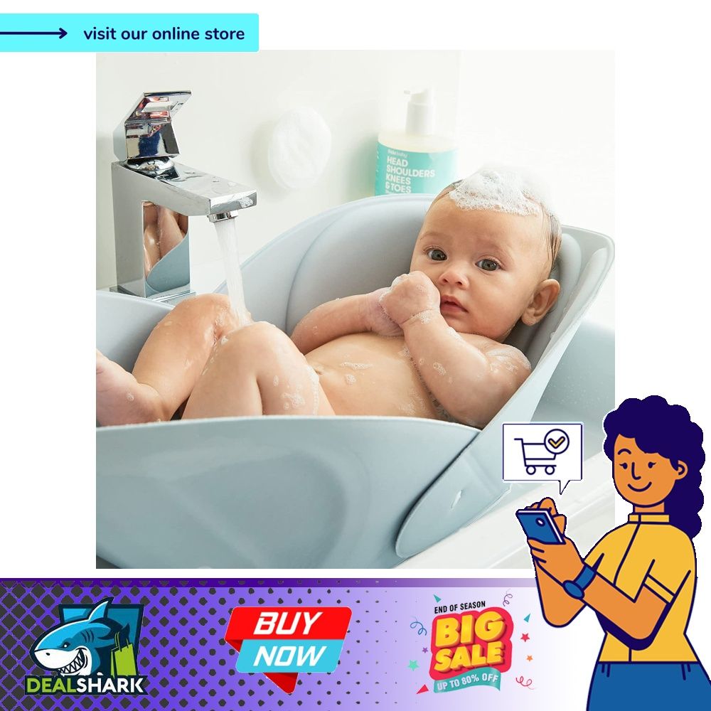 Soft Sink Baby Bath by Frida Baby Easy to Clean Baby Bathtub + Bath Cushion