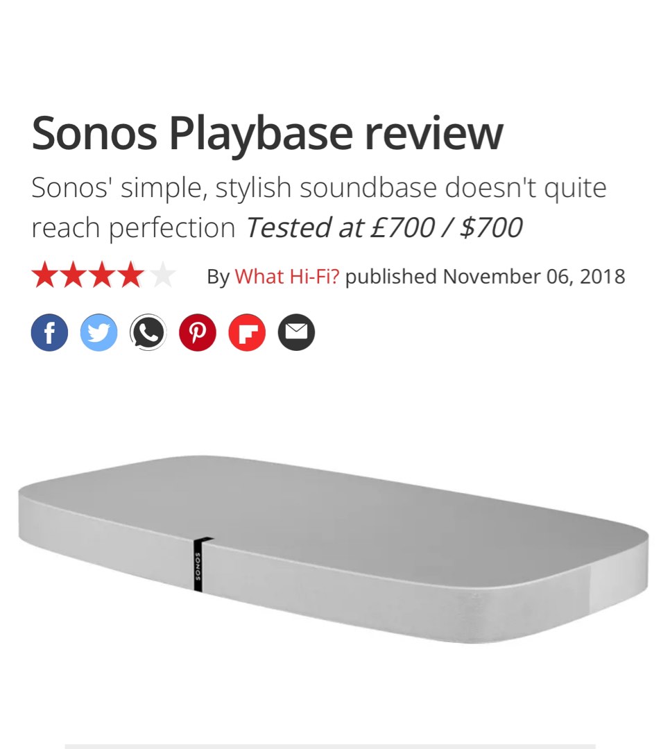 Sonos Speaker Sonos Playbase Review Sonos Playbar Sonos Playbase