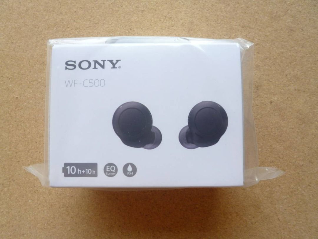 新品未開封】SONY索尼無線耳機WF-C500 黑黑藍牙, 音響器材, 耳機