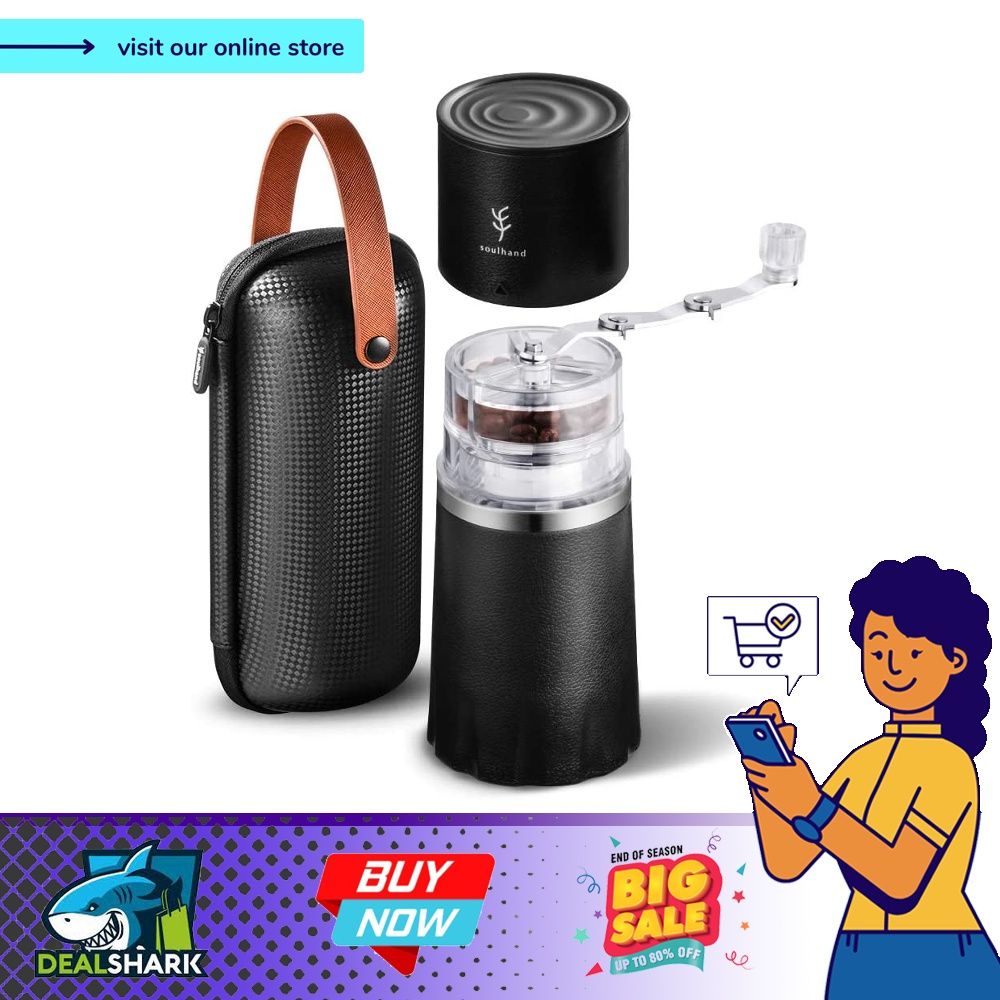 Soulhand All-In-One Portable Coffee Grinder Set, Manual Coffee