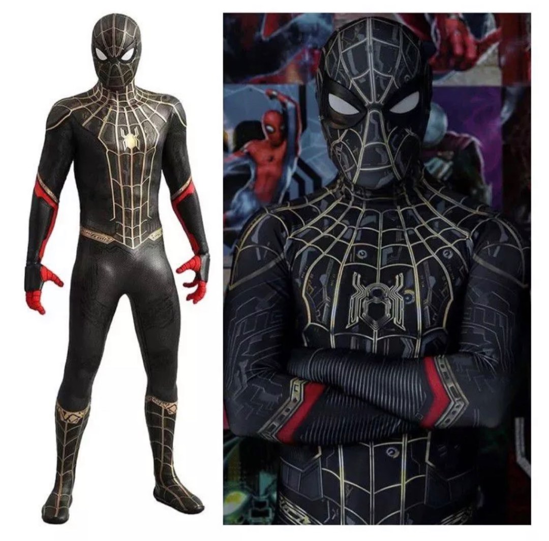Spiderman Costume (Black), Hobbies & Toys, Memorabilia & Collectibles