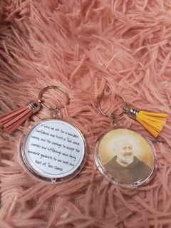St. Padre Pio Keychain (Latin protection inside)