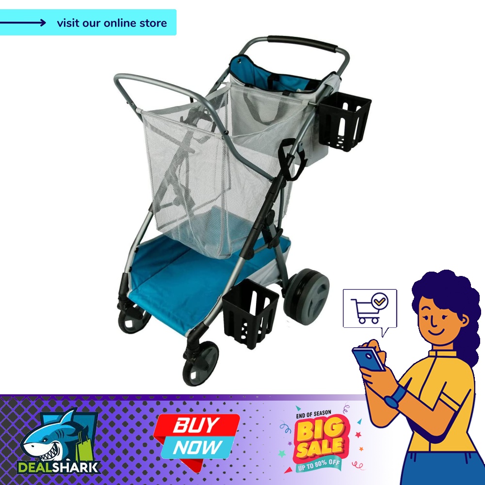 Strolee Beach and Field Utility Compact Folding Cart All Terrain